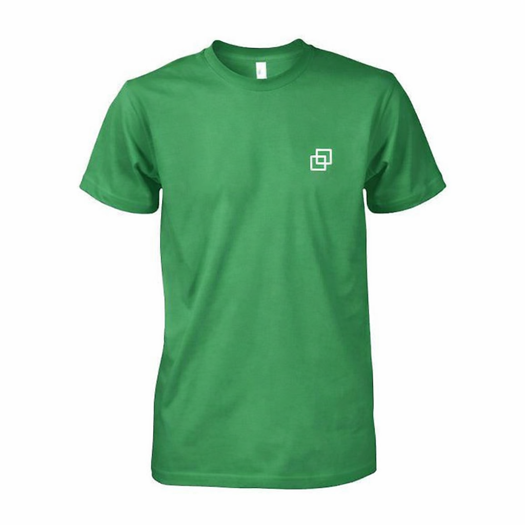 Camiseta verde Dev em Dobro